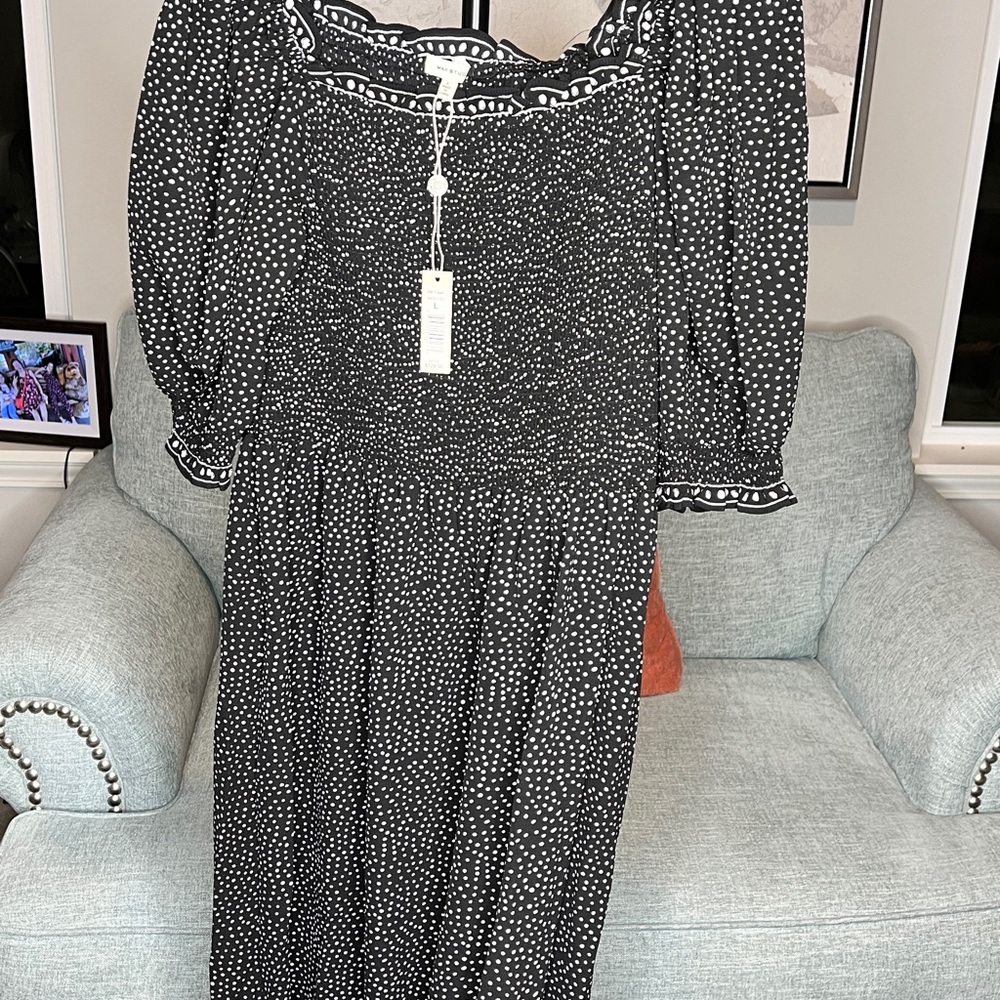Smocked maxi dress by max studio size L
